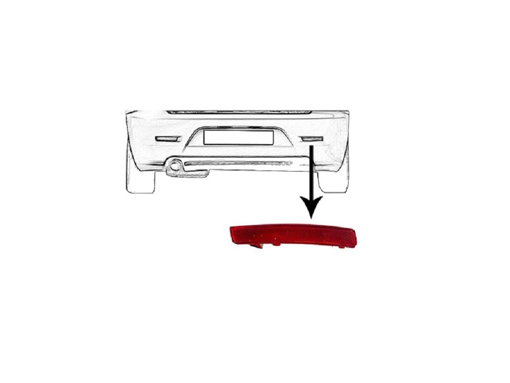 Reflector bara spate Alfa Romeo 147 2000 2001 2002 2003 2004 dreapta